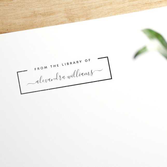 Sello Automático De La Biblioteca De Un Nombre De Script Sencillo E (Subido por el creador)