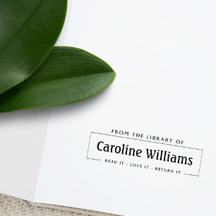 Sello Automático De La Biblioteca Del Amor De Lectura Devolver Nomb