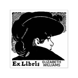 Sello Automático De La Biblioteca Ex Libris Book Bilbliophile