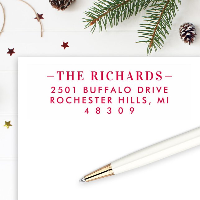 Sello Automático Declaración simple Dirección de devolución elegant (Subido por el creador)