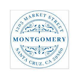 Sello Automático Deco Swirl Negrita Nombre De Familia Y Dirección D