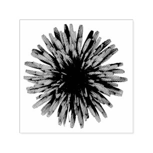 Sello Automático Decoración gráfica del diente de león de la flor