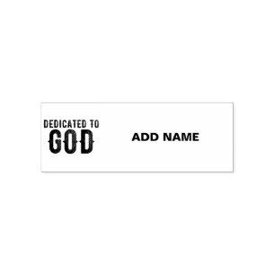 SELLO AUTOMÁTICO DEDICADO A DIOS PERSONALIZABLE GUAY TEXTO NEGRO