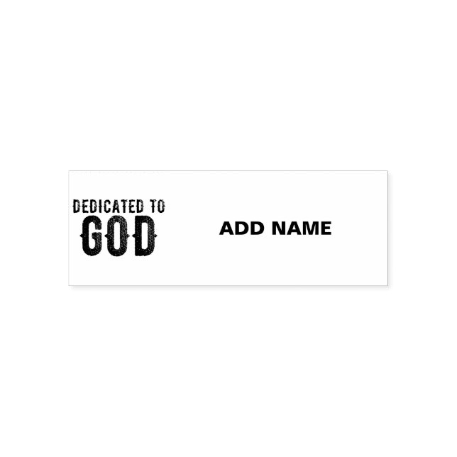 SELLO AUTOMÁTICO DEDICADO A DIOS PERSONALIZABLE GUAY TEXTO NEGRO (Diseño)