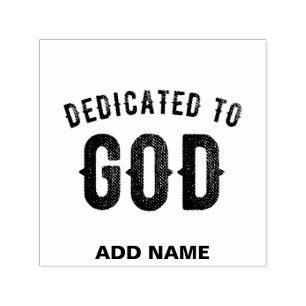 SELLO AUTOMÁTICO DEDICADO A DIOS PERSONALIZABLE GUAY TEXTO NEGRO