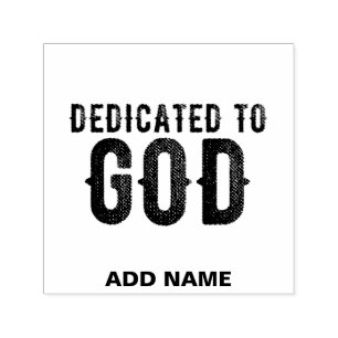 SELLO AUTOMÁTICO DEDICADO A DIOS PERSONALIZABLE GUAY TEXTO NEGRO