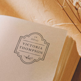 Sello Automático Delicado marco Elegante libro de libros ex Libris