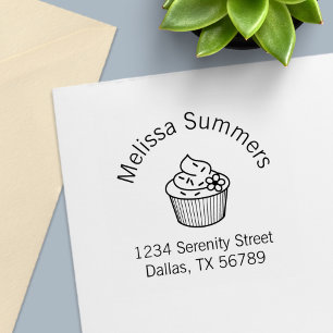 Sello Automático Deliciosa tarta con dirección de escarcha