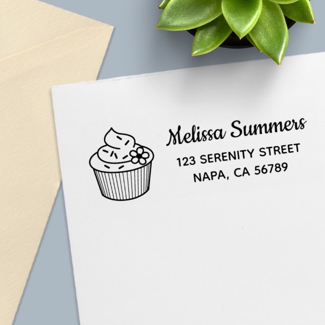 Sello Automático Delicioso Cupcake con Glaseado Dirección (Subido por el creador)
