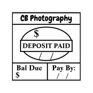 Sello Automático Deposite entintar debido pagado/del Bal del uno