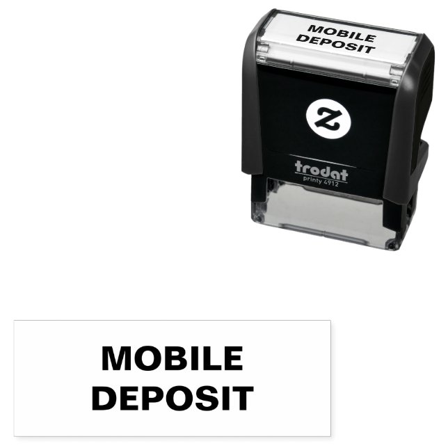 Sello Automático DEPÓSITO MÓVIL Negrita Plantilla de texto Todos lo (In Situ)
