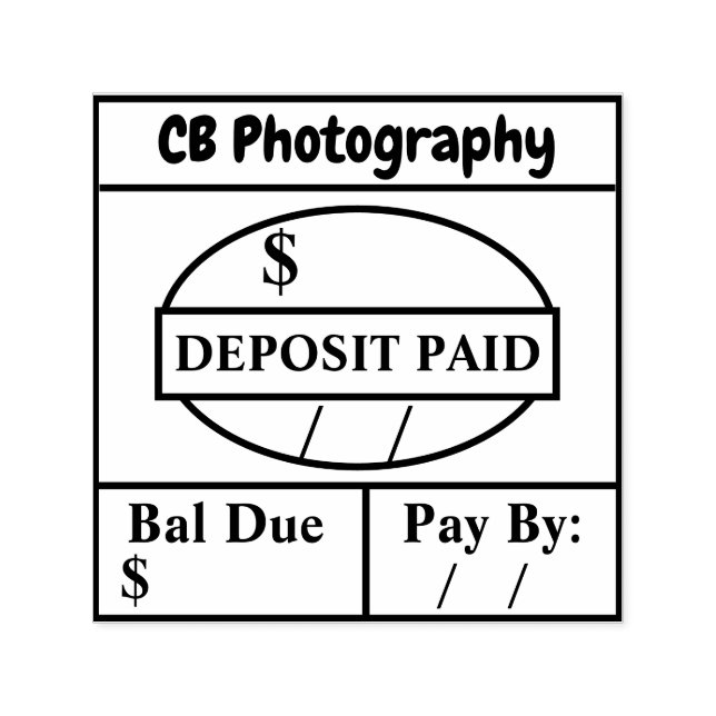 Sello Automático Depósito pagado/Bal adeudado de autoinferencia per (Diseño)
