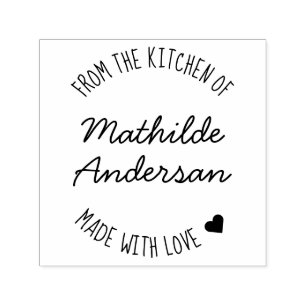 Sello Automático Desde la cocina de Hecho con amor por nombre de la