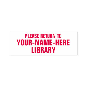 Sello Automático Devolver a con cualquier nombre de biblioteca