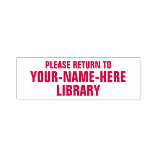 Sello Automático Devolver a con cualquier nombre de biblioteca