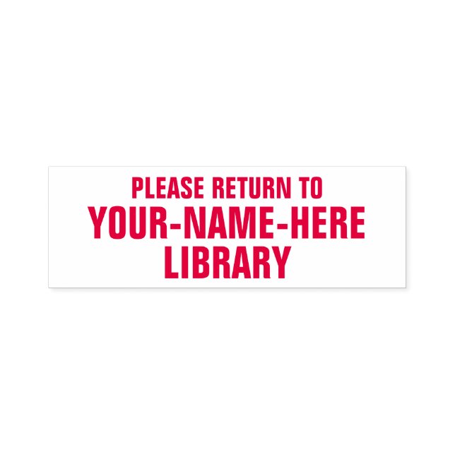 Sello Automático Devolver a con cualquier nombre de biblioteca (Diseño)