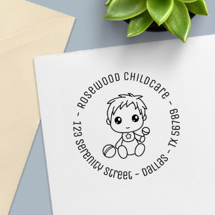 Sello Automático Día del niño de guardería infantil Dirección 2