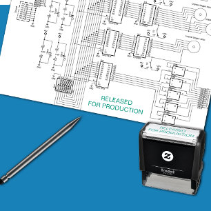 Sello Automático Dibujo de ingeniería "LIBERADO PARA LA PRODUCCIÓN"