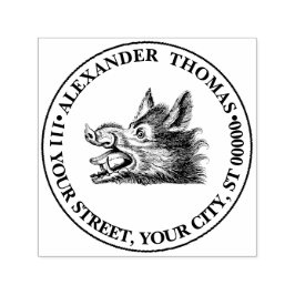 Sello Automático Dibujo de la cabeza de la vintage salvaje