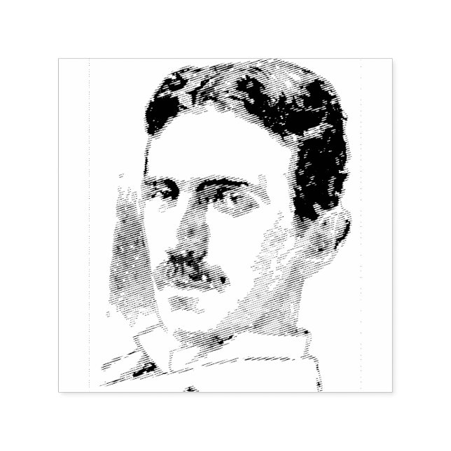 Sello Automático Dibujo de Nikola Tesla (Diseño)