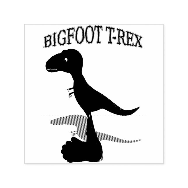 Sello Automático Dibujo de T-Rex Bigfoot (Diseño)