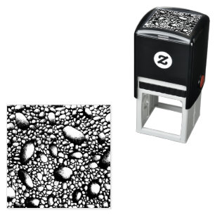 Sello Automático Dibujo sombreado de piedras rocas