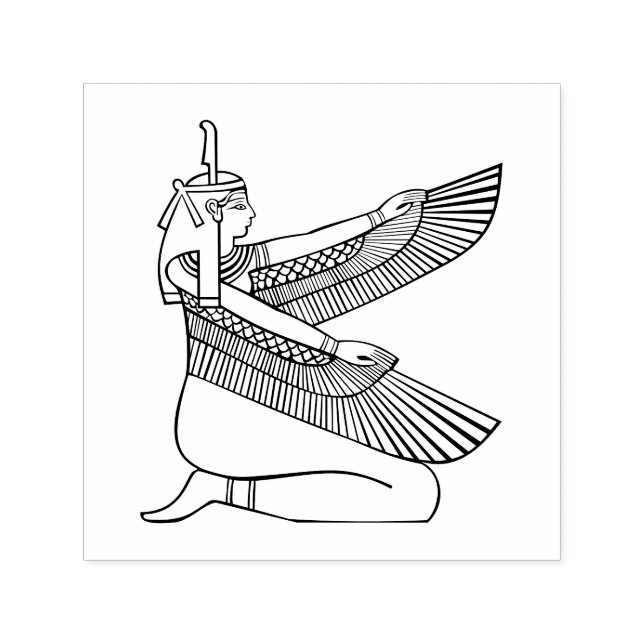 Sello Automático Diosa egipcia Maat Tumba de Nefertari Nefertiti (Diseño)