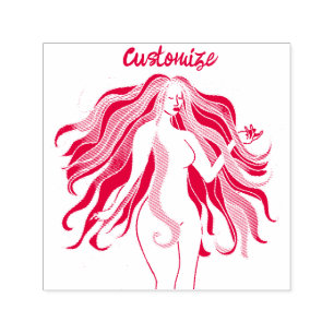 Sello Automático Diosa multicolor de pelo largo Thunder_Cove