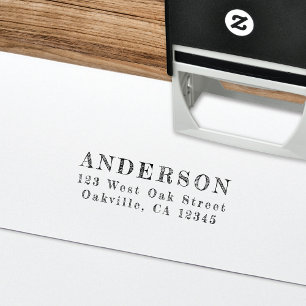 Sello Automático Dirección Casual Vintage Hand Writing