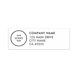Sello Automático Dirección comercial moderna con logotipo profesion