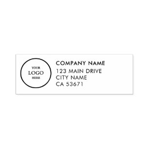 Sello Automático Dirección comercial moderna con logotipo profesion