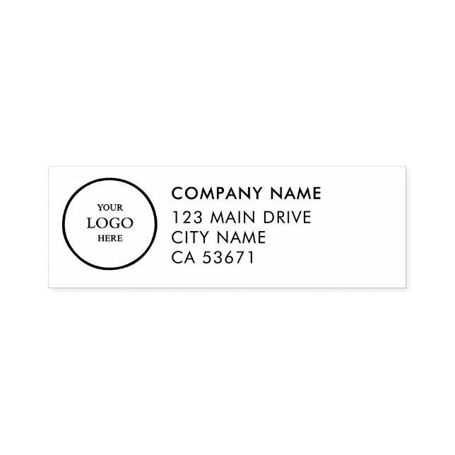 Sello Automático Dirección comercial moderna con logotipo profesion (Diseño)