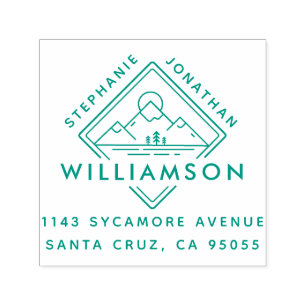 Sello Automático Dirección cuadrada moderna del paisaje de la