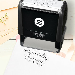 Sello Automático Dirección de Boda de caligrafía de escritura de pa
