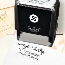 Sello Automático Dirección de Boda de caligrafía de escritura de pa