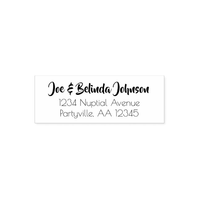 Sello Automático Dirección de Boda de script moderna (Diseño)