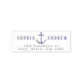 Sello Automático Dirección de boda náutico de anclaje personalizado