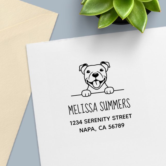 Sello Automático Dirección de Bulldog de foso sonriente (Subido por el creador)