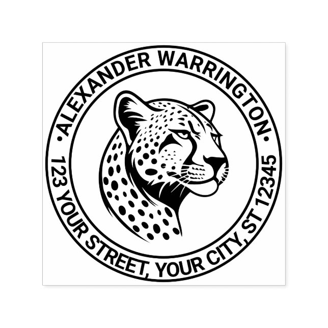 Sello Automático Dirección de Cheetah #1 Dirección de devolución de (Diseño)