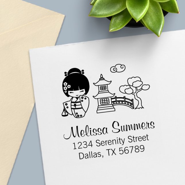 Sello Automático Dirección de Chica de kimono japonesa (Subido por el creador)