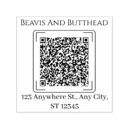 Sello Automático Dirección de código QR Minimalista Personalizado s