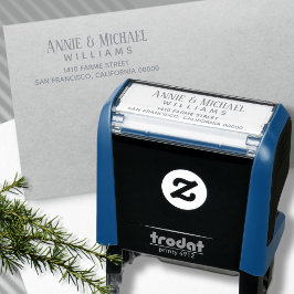 Sello Automático dirección de contacto del novio de la novia