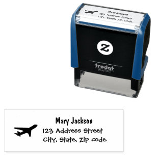 Sello Automático Dirección de correo electrónico de avión de viaje 