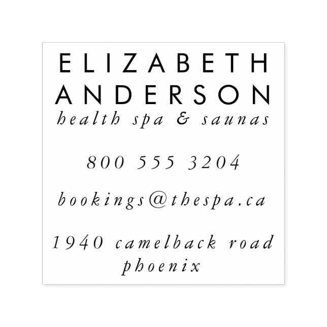 Sello Automático Dirección de correo electrónico del teléfono de la (Diseño)