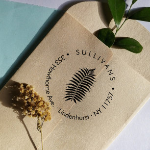 Sello Automático Dirección de devolución botánica de Simple Forest 