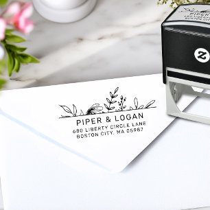Sello Automático Dirección de devolución caprichosa de vegetación d