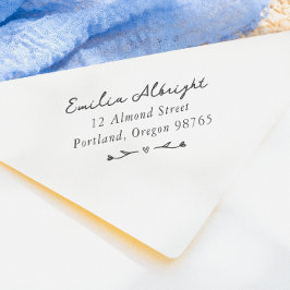 Sello Automático Dirección de devolución captada de la mano de cose