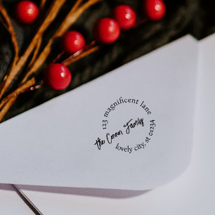 Sello Automático Dirección de devolución circular contemporánea dis