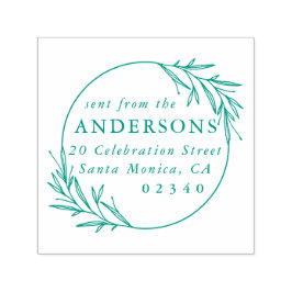 Sello Automático Dirección de devolución clásica de botánico enviad