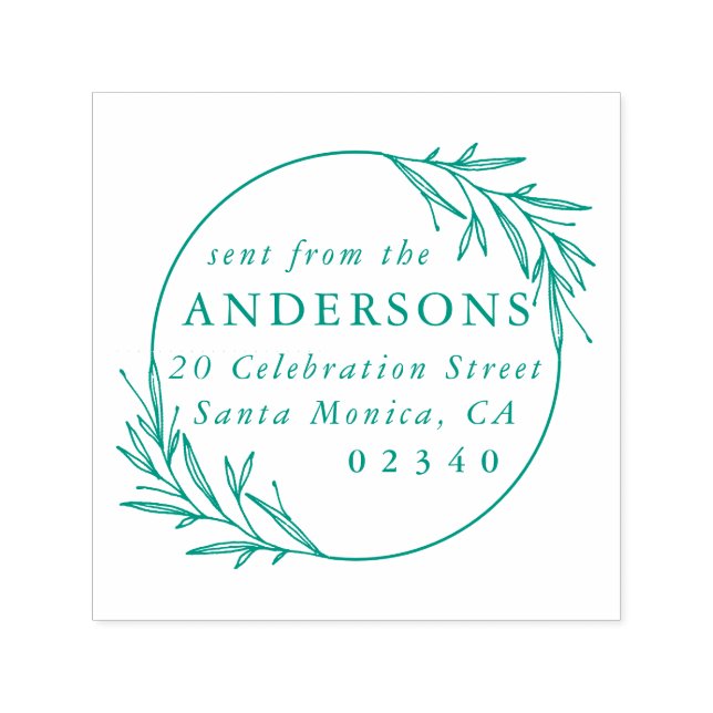 Sello Automático Dirección de devolución clásica de botánico enviad (Diseño)